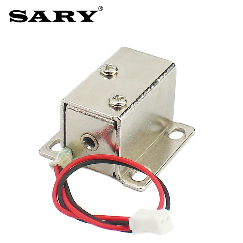 Small electromagnetic lock DC6V 12V mini electric bolt lock Release Assembly Solenoid Access Control Electric lock 4.7
