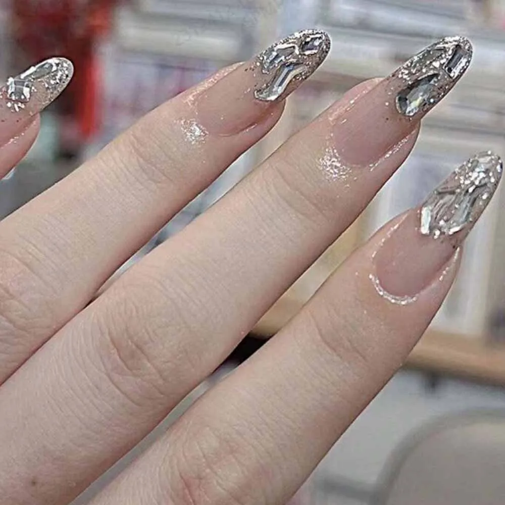 12Grids 3D Clear Multi-Shapes Nail Art Rhinestones Sparkling Flatback Glass Diamond Nail Charms DIY Crafts Manicure Decorations