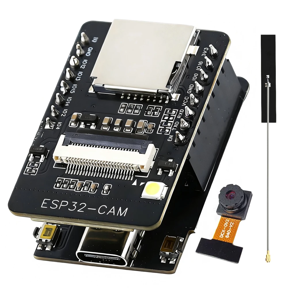 Original ESP32 CAM Camera Module Kit Extended Antenna 2.4 GHz WiFi Bluetooth 8MB PSRAM OV2640 Camera Module 66 Degrees TYPE-C