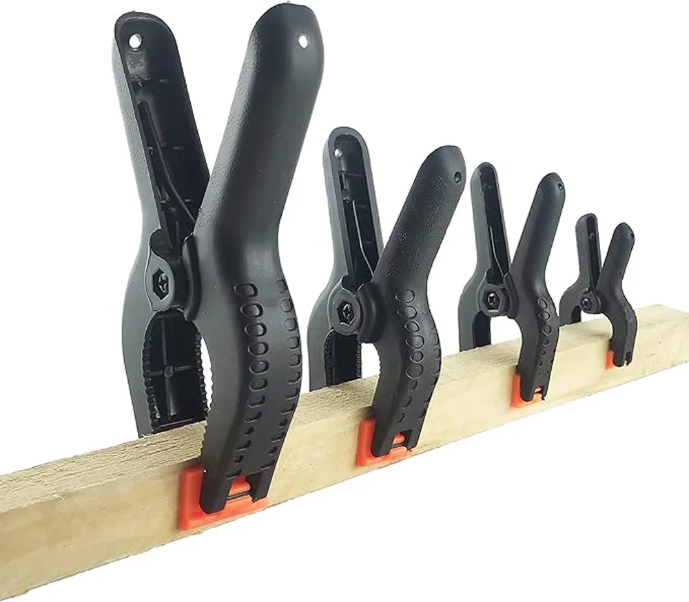 6Pcs 3 inch Heavy Duty Plastic Spring Clamps,Canvas paper painted screen clip,Photography Tool Background clip，Woodworking Clamp