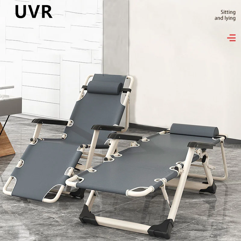 UVR Single Person Lunch Lounge Chair At Home Outdoor Camping Leisure Foldable Chair Comfortable and Portable Office Chair