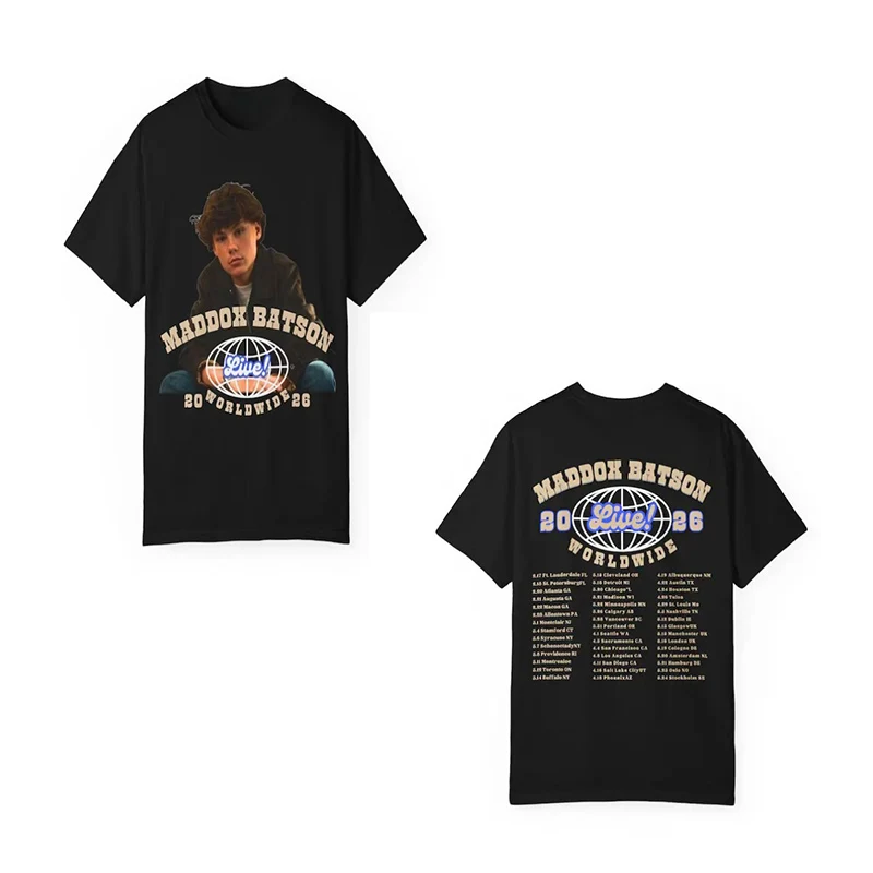 Maddox Batson Merch 2026 Unisex T-shirt Men Short Sleeve Tops fashion Tee Clothes Causal Y2K Tops