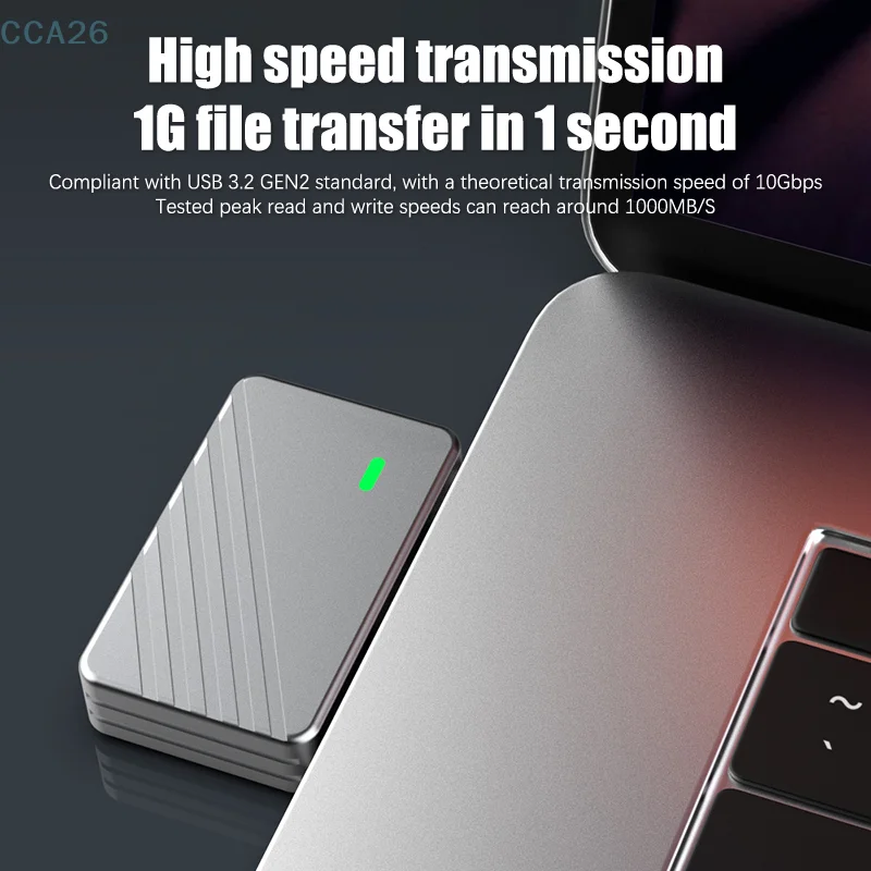 

USB3.2 Gen2 10Gbps SSD Enclosure with Type-C Adapter for M.2 NVMe 2230 2242, Supports Multiple Devices