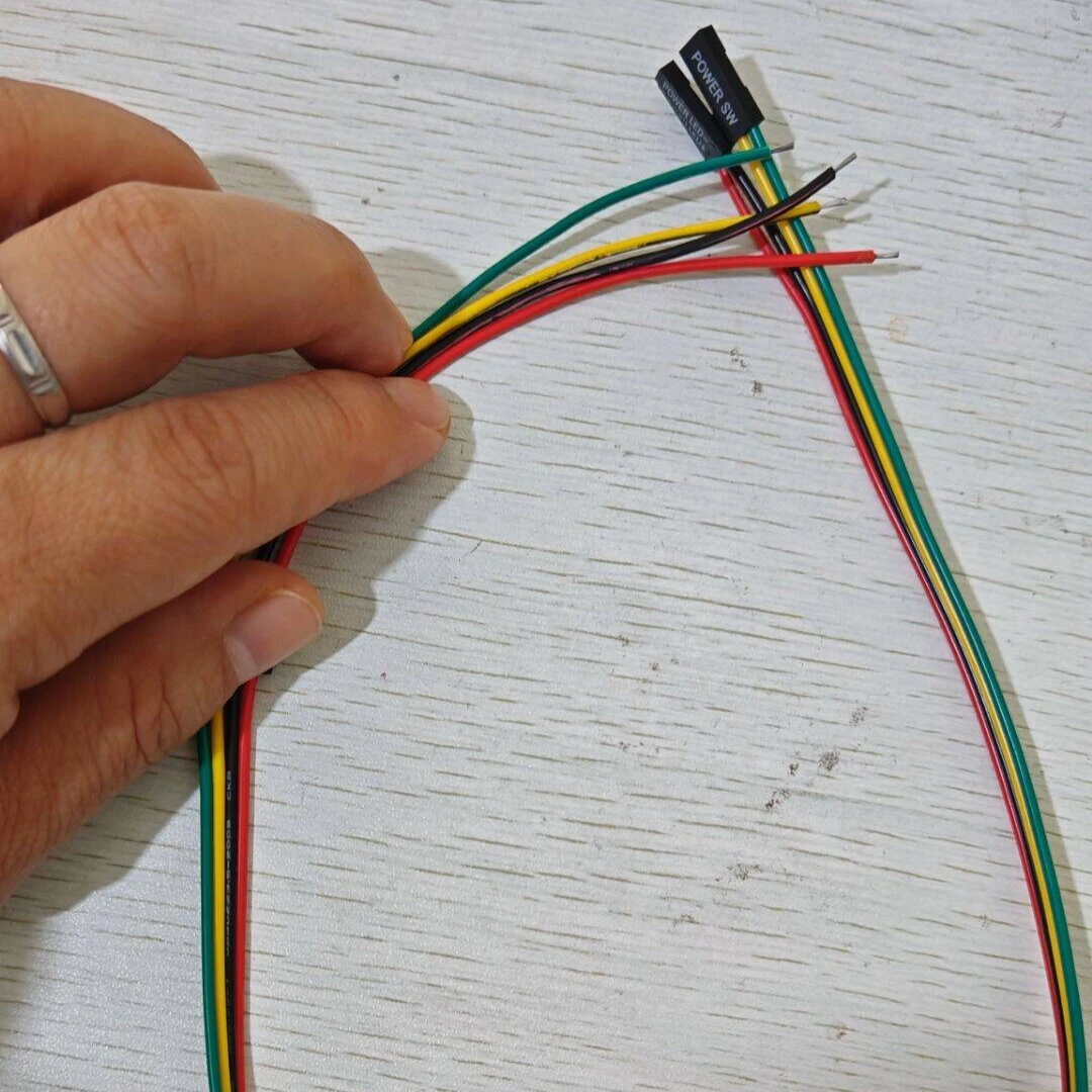 5 Stück PC-Stromversorgungs-Dupont-Kabel 2,54 mm, Computer-Motherboard-Verbindungskabel mit Anschlüssen – Detail 1