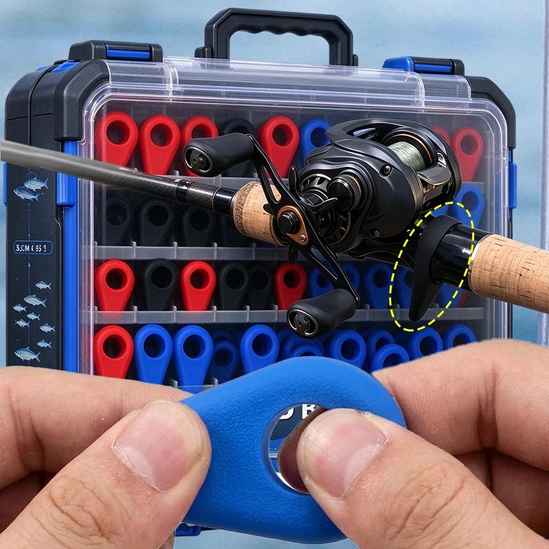 1-20Pcs Baitcaster Rod Trigger Protector Teardrop Shape Silicone Guard Slip on Anti Slip Wearproof Fishing Rod Protection Cover