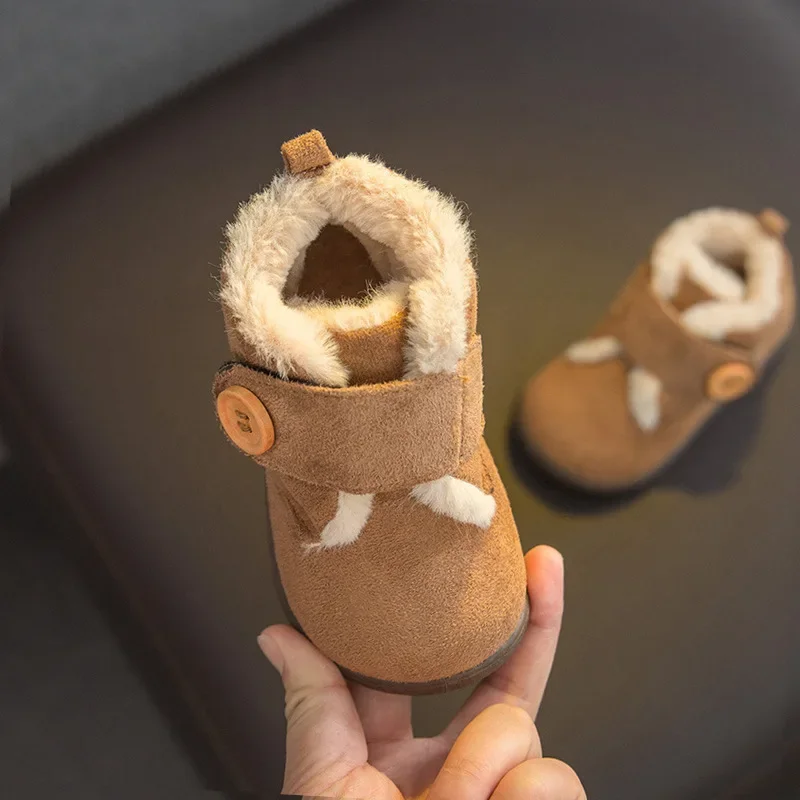 Baby Items Soft Sole Walking Shoes New Baby Cotton Shoe Warm Boy Snow Boot Plush Ankle Boot Girl Shoe Short Boot Kid Shoe 아기장화