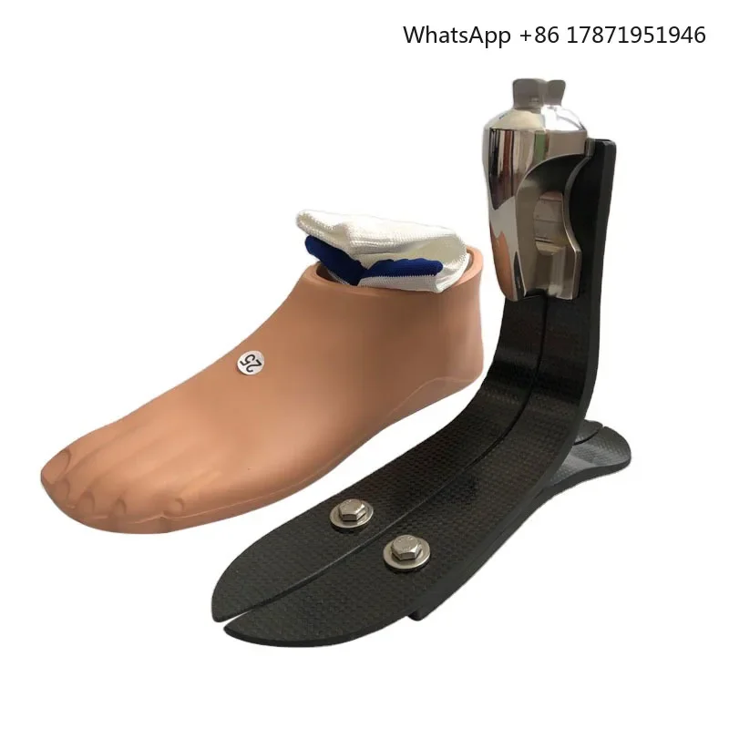 Prosthetic Leg Prosthetic Carbon Fiber High Ankle Energy Storage Foot With Titanium Adapter