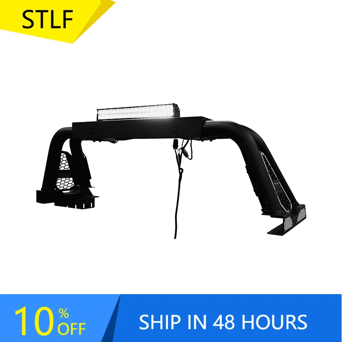 

STLFUniversal Steel Pickup Roll Bar Rack Upgraded Anti Rollover Truck Roll Bar for Hilux with LED Light