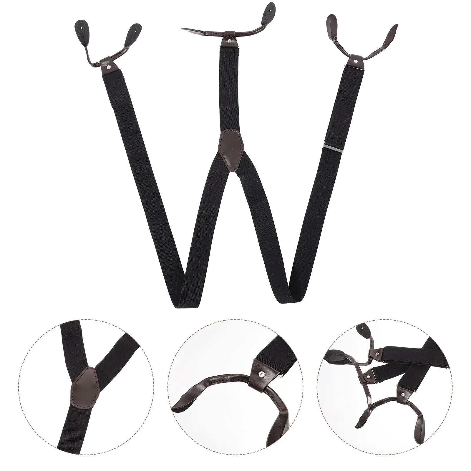 رجل أسود قابل للتعديل الأقواس للسراويل الجينز دعوى حفل زفاف ارتداء اليومي الحمالات للرجال الأسود الأقواس فستان رجالي #5