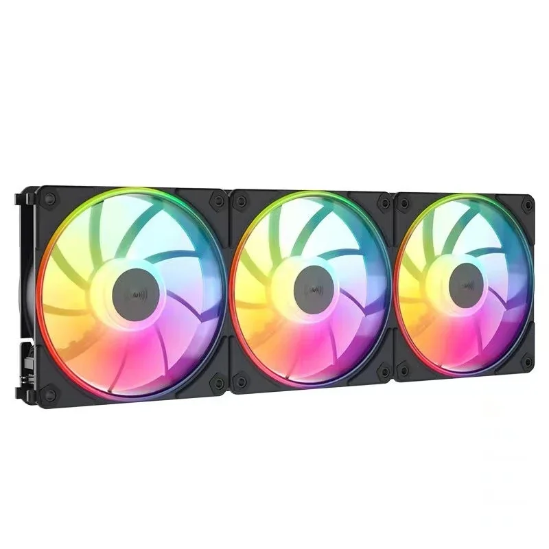 ProArtist JIMU fan pure black cooler fan wireless assembly ARGB 120mm fan PC cooling case