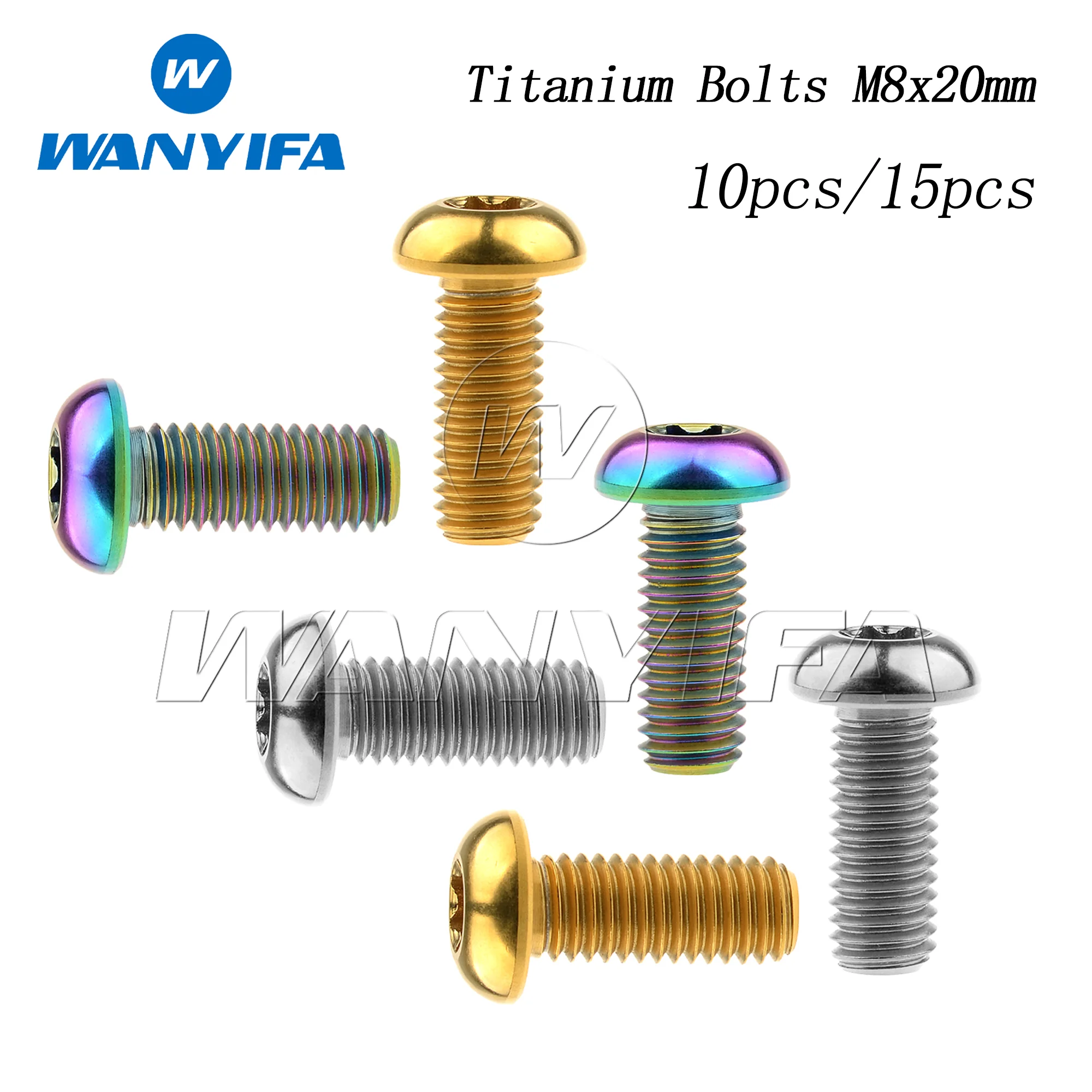 

Wanyifa Titanium Bolt M8x20mm Torx T40 Head Screws for Motorcycle Disc Brake 10pcs/15pcs