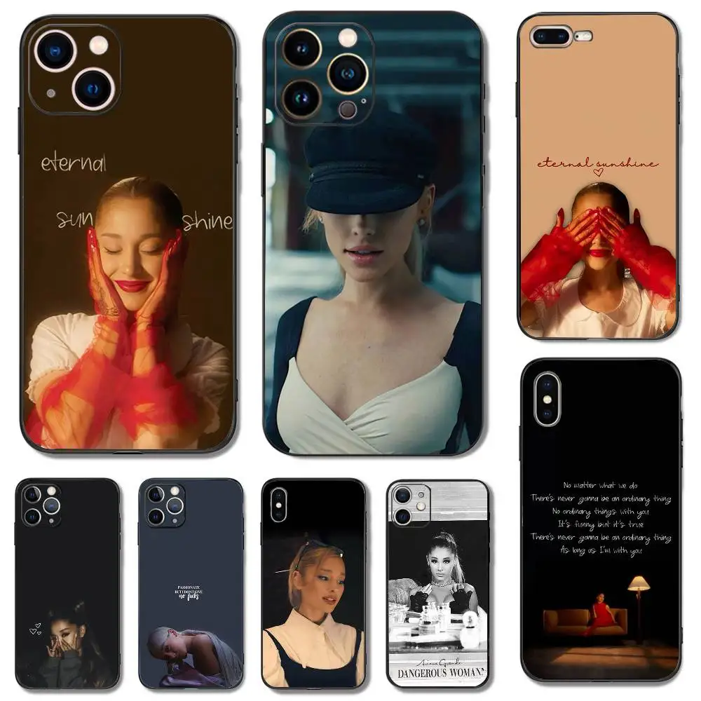 

A- Ariana G-Grande Yes And A Phone Case For iPhone 16,15,14,13,12,11Pro,X,XS,Max,XR,Plus,Mini Soft Silicone Black Shockproof TPU