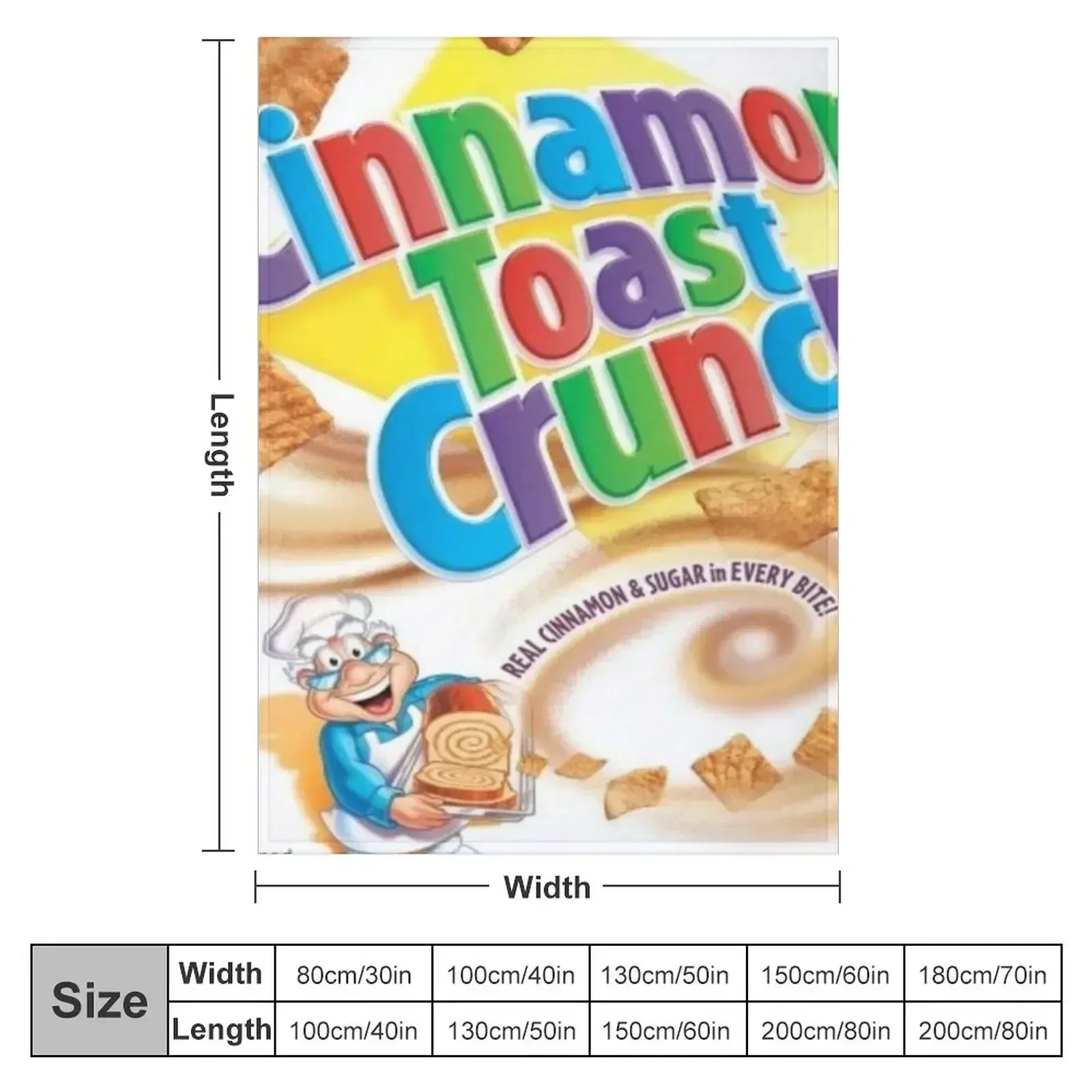 Cinnamon Toast Crunch Throw Blanket Stuffeds Hairy Bed covers Bed Fashionable Blankets