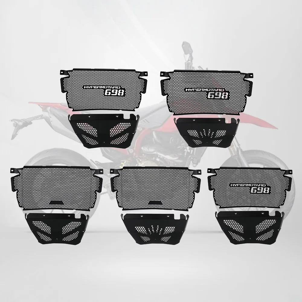 

For Ducati Hypermotard 698/Mono/RVE 2024 2025 2026 Radiator Guard Motorcycle Radiator Cylinder Head Engine Guard Complete Set