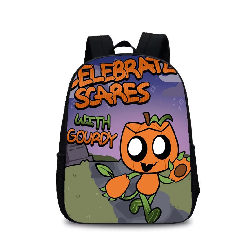 مجموعة حقيبة ظهر للطلاب من Gourdy Dandy's World حقيبة كروس كرتونية مطبوعة مقلمة حقائب ظهر مدرسية مقاومة للماء للفتيات والأولاد