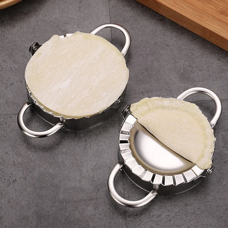 3pcs/set 7.5+8.5+9.5cm Stainless Steel Dumplings Tool Jiaozi Maker Device Easy Dumpling Peeling Slicer Mold Kitchen Accessories