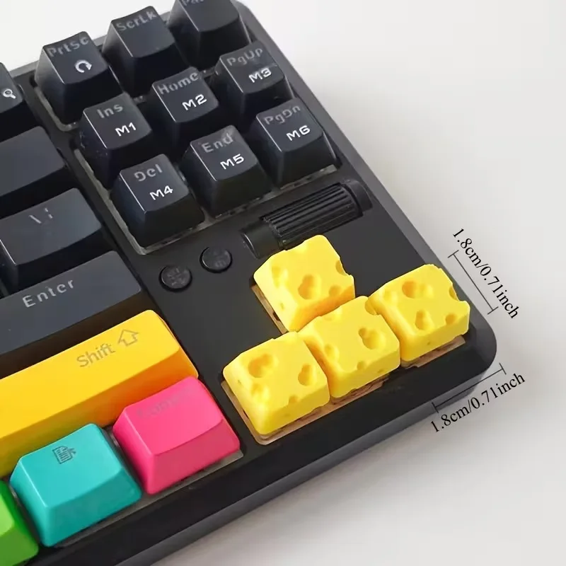 Cross shaft universal yellow series keycap 3D printing fun cute keyboard keycap personality creative cheese cheese