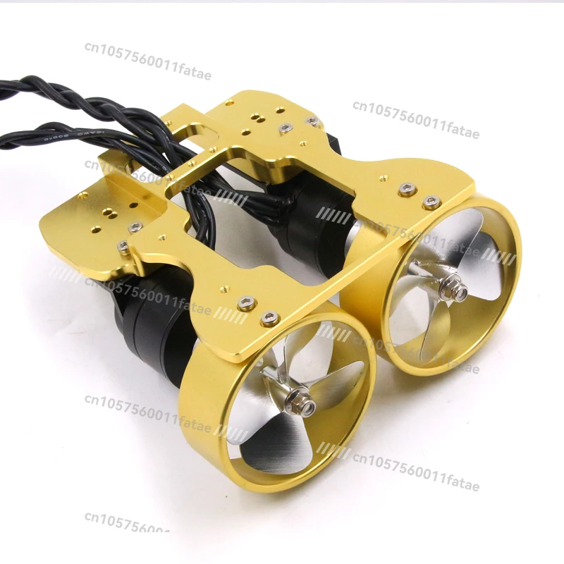 24V Dual Motor Power 9kg Thrust Underwater Thruster Waterproof Motor Metal Propeller