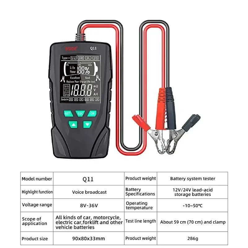 NEW Car Battery Tester Professional 12V 24V  Digital Checker Automatic Detect  Battery Analyzer Car Battery Tool