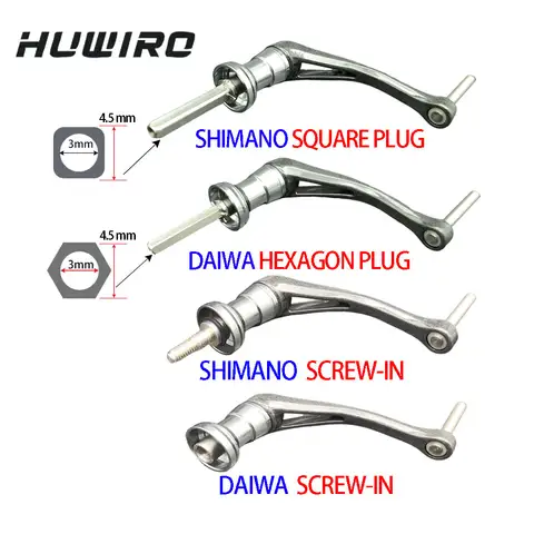 낚시 릴 손잡이가 없는 핸들 교체 DAIWA용 SHIMANO 육각 플러그용 경량 강력한 강력한 카본 핸들 사각 플러그