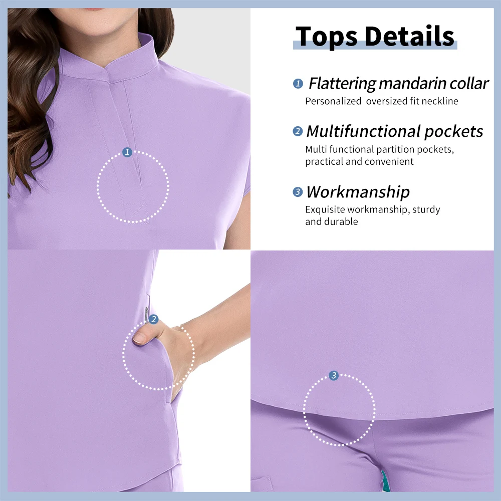 Toelettatura per animali domestici Abiti da lavoro per medico Scrub di alta qualità Uniforme Pantaloni da jogging Abbigliamento da lavoro infermieristico Assistenza sanitaria Accessori per la scuola medica