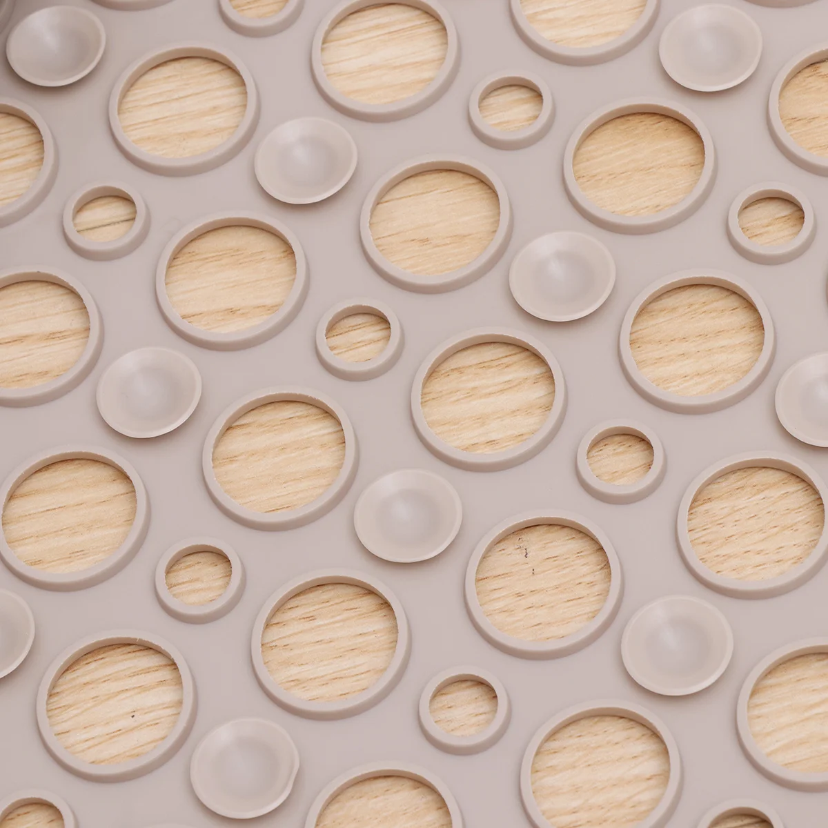 

Shower Foot 53X53Cm Floor Mat For Bathing Non-Slip Hollow Design Bathroom Floor Pad Khaki For Home Hotel Use Anti-Slip Bath Mat