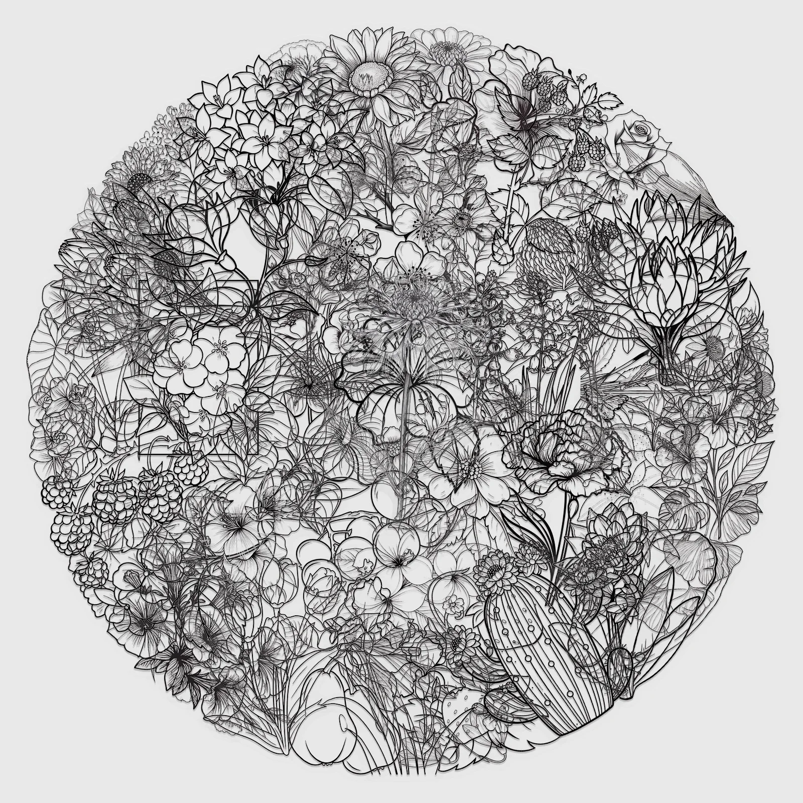 10/30/50 個漫画透明黒と白の植物ステッカー花柄クリエイティブ防水 PET 装飾魔法瓶カップ電話ケース