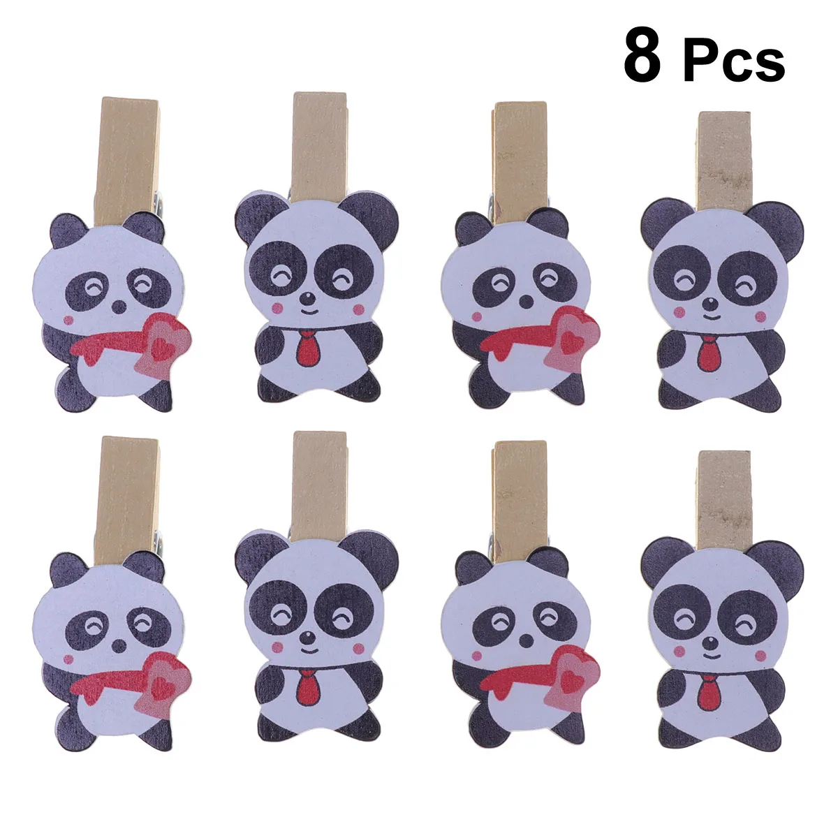 8Pcs Wood Photo Clips Multifunctional Message Holder for School Projects Personalized Display Cord Hanging Decor Adorable