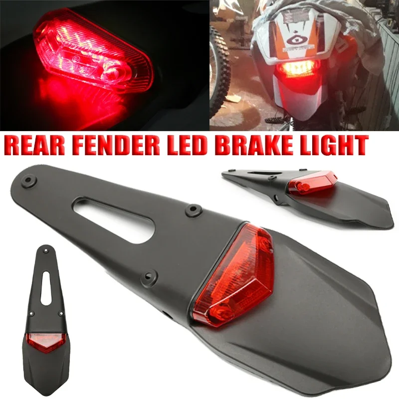 

Universal Motorcycle LED Brake Light Off-road Motorcycle Rear Fender Taillight Stop Rear Light License Lamp Motorcycle Parts