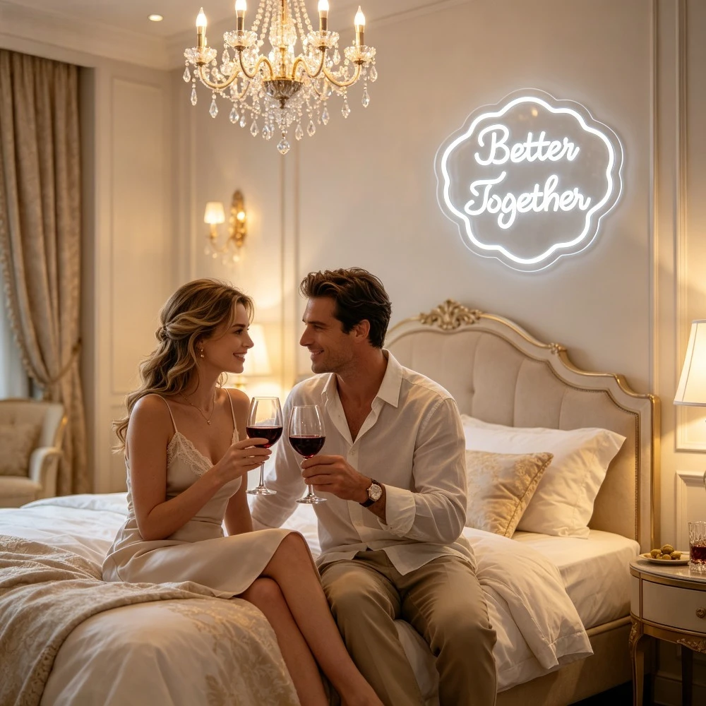 Better Together Neon Sign LED Light Decor for Bedroom Wedding Anniversary  Lighting USB Rechargeable Wall Art Night Light Gifts