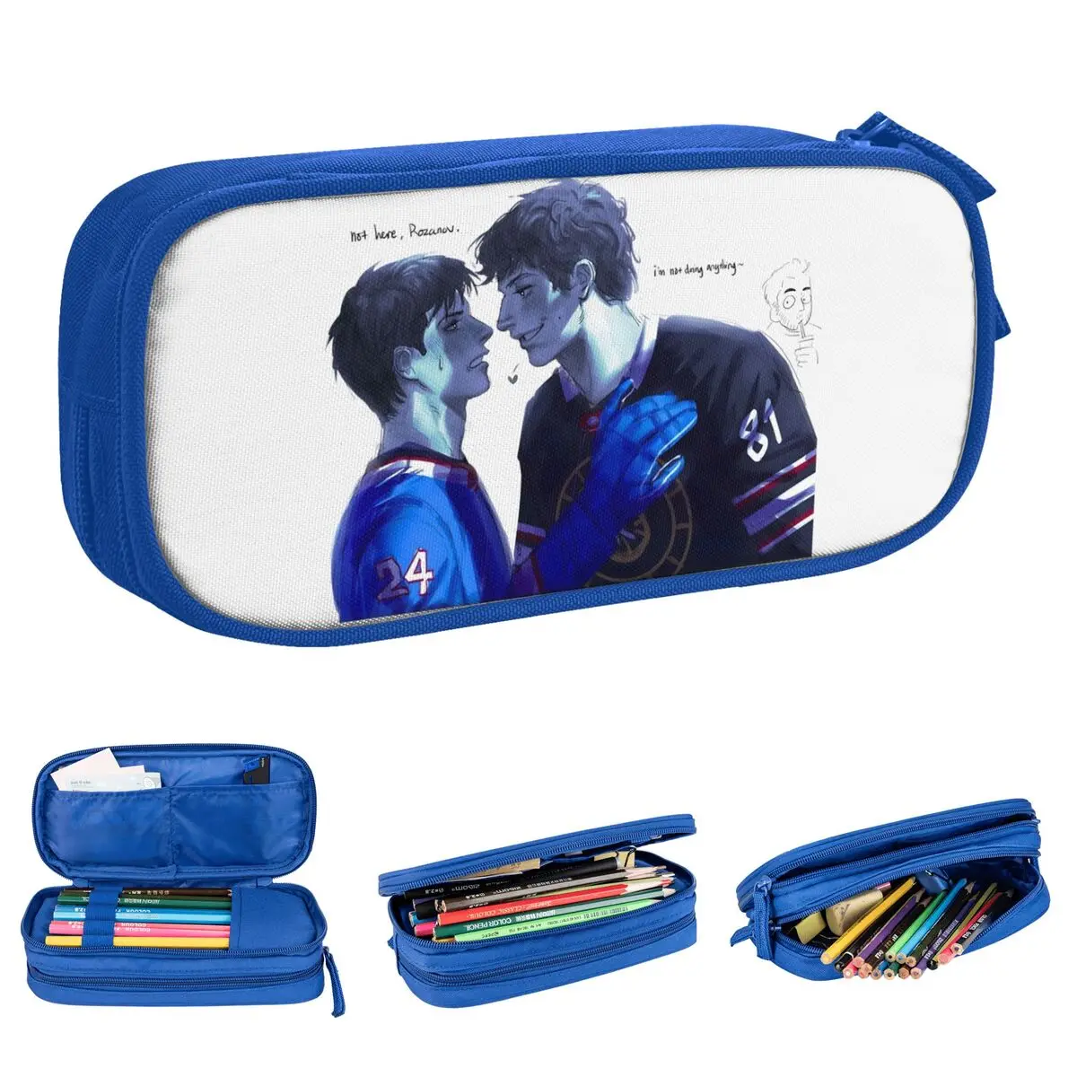 Heated Rivalry Anime Shane Hollander Ilya Rozanov Pencil Case Fun Pen Bag Kids Large Storage School Supplies Gift Pencil Box