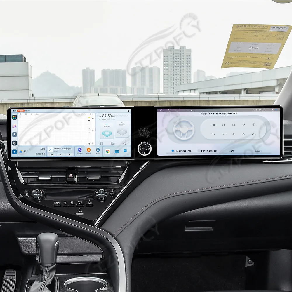 

12.3 Inch Dual Screen Car Radio Android For Toyota Camry 2019-2023 CarPlay Multimedia Video Player Car GPS Navigation Stereo 4G