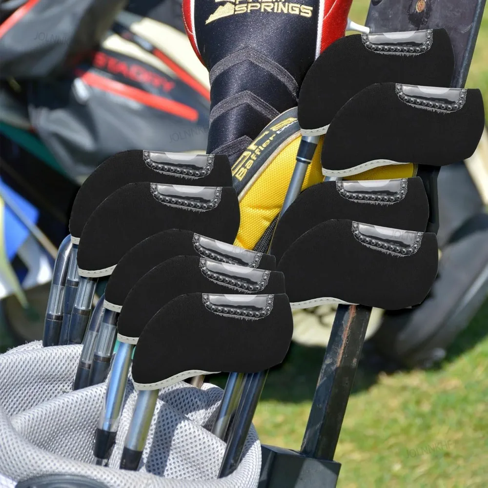 Golf Club with See Through Window 10Pcs Golf Covers Golf Wedge Headcovers Clear Visible Head Covers Golf Accessories for Putters view 6