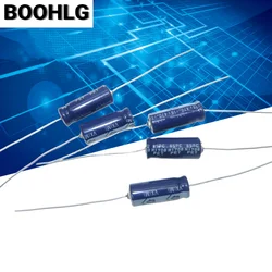10PCS imported horizontal axial polarized aluminum electrolytic capacitor 16v 470uf 8x20mm