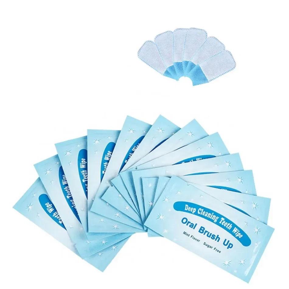 100 unids/set blanqueamiento Dental toallitas texturizadas para dedos cepillo Ups herramienta de limpieza Dental higiene bucal materiales de odontología