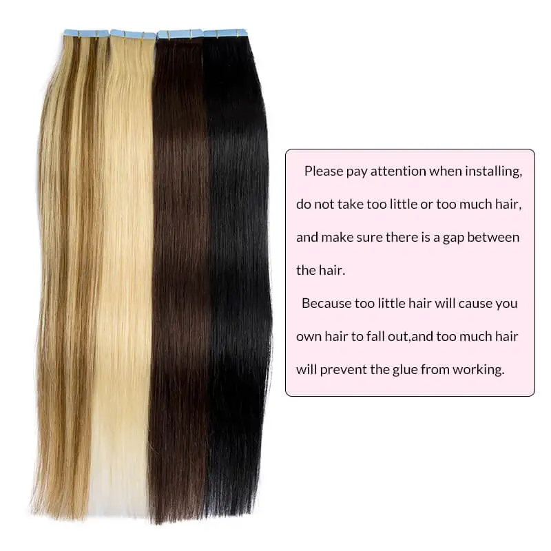 Straight Tape In Hair Extensions Human Hair Multi Color Tape Ins Remy Human Hair Extensions Voor Vrouwen 20 Stuks/set Gratis Verzending