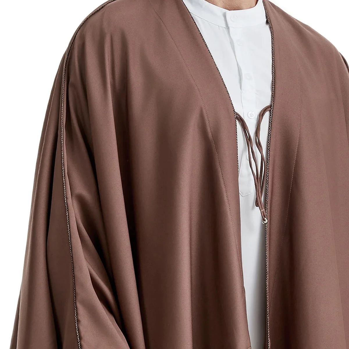 Men's Traditional Arabic Jubba Thobe - Loose-Fit Middle Eastern Robe | Breathable Fabric, Casual Daily Wear for Modern Style
