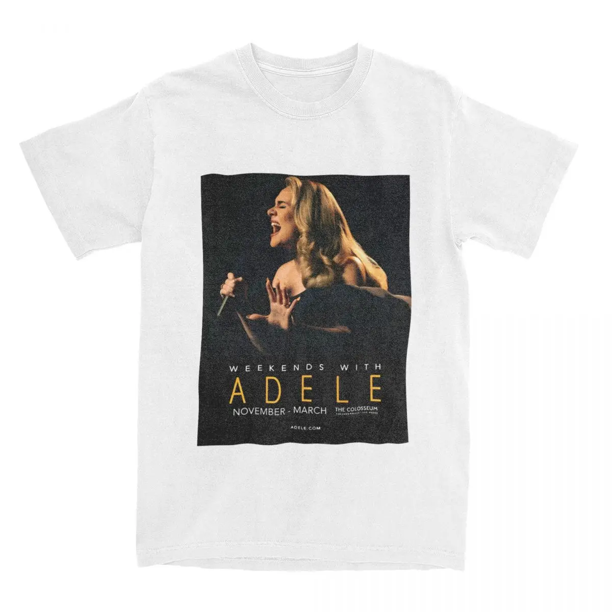 

Женские и мужские футболки Adele, хлопковые футболки, летняя винтажная футболка с короткими рукавами и круглым вырезом, повседневная футболка в стиле хип-хоп, большой размер