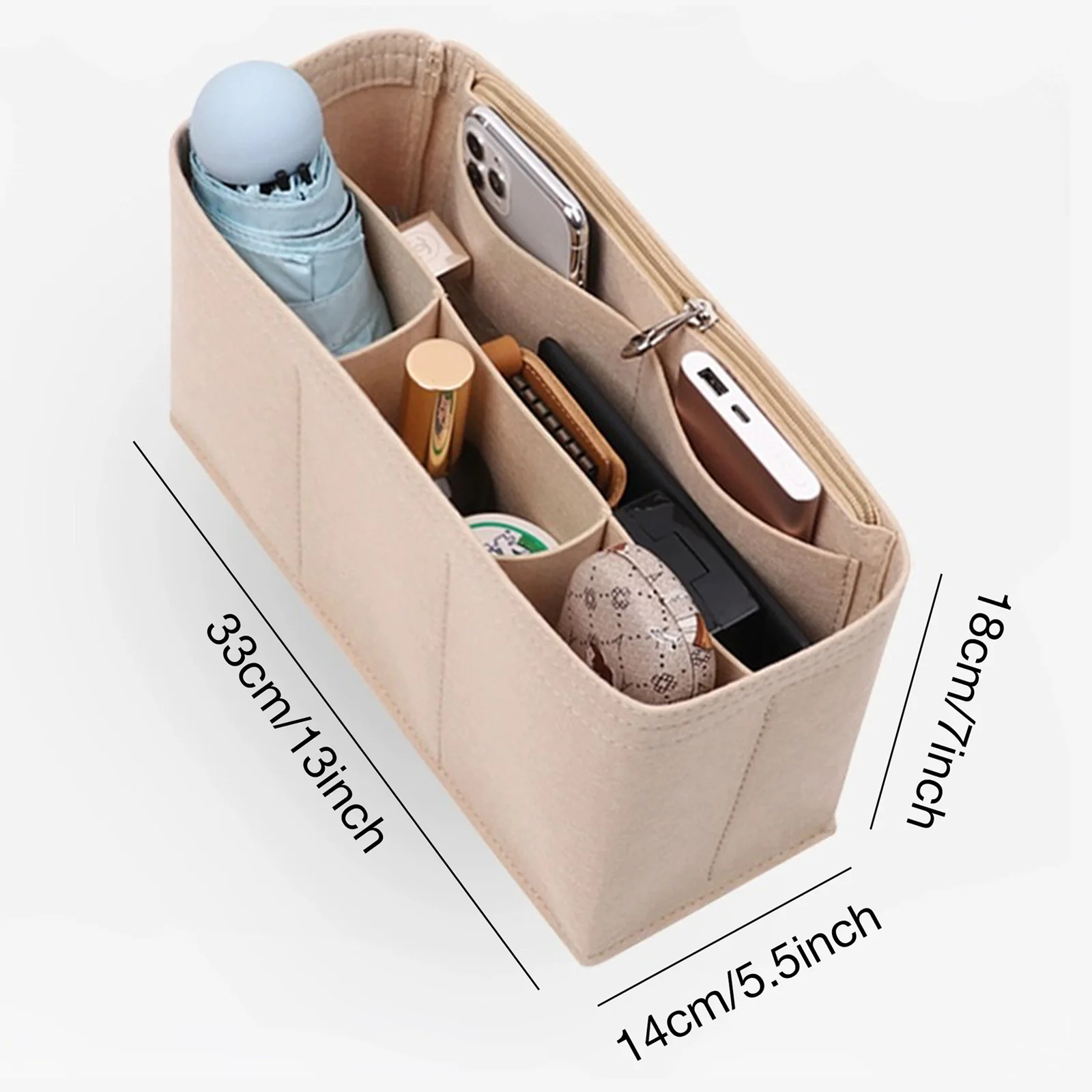 1pc Felt Purse Organizer Handbag Tote Shaper, Insert Liner Shaper Bag in Bags for Liz Visetos Speedy Neverful