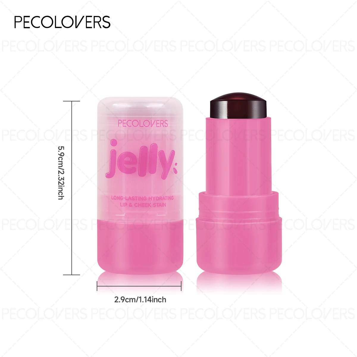 1 Pcs Pink Jelly Blusher Stick, Lightweight Brighten Concealer Blusher, Multiple-used for Eyes Cheek Lips, Perfect Gifts