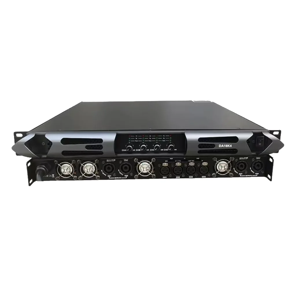 DA18K4 Class D 1U Professional Stage Speaker Amplifier Dj Equipment Power Amplifier Professional Sound Audio Amplifier