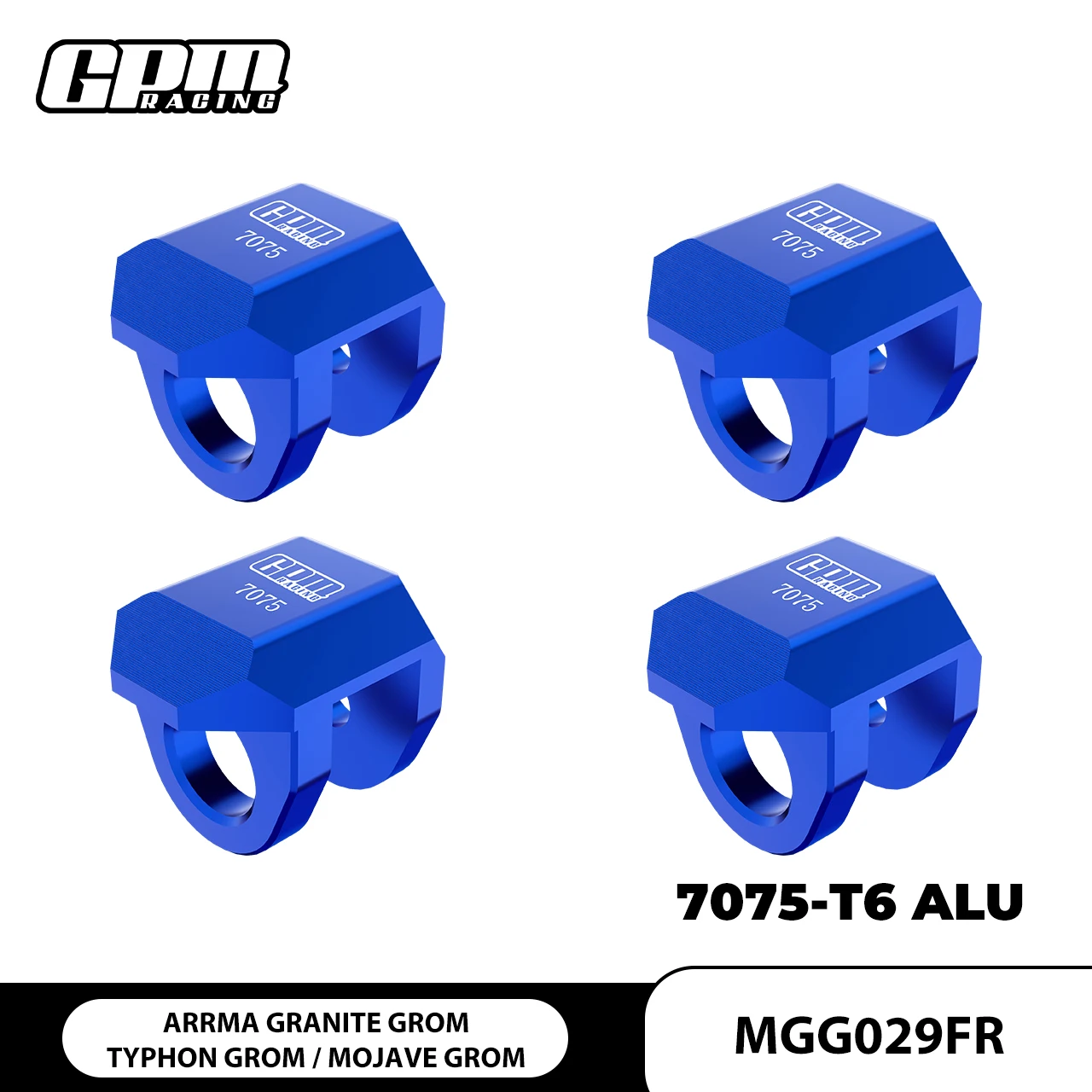 

GPM 7075 Alloy Front & Rear Shock Cap Protector ARRMA Granite Typhon Mojave Grom