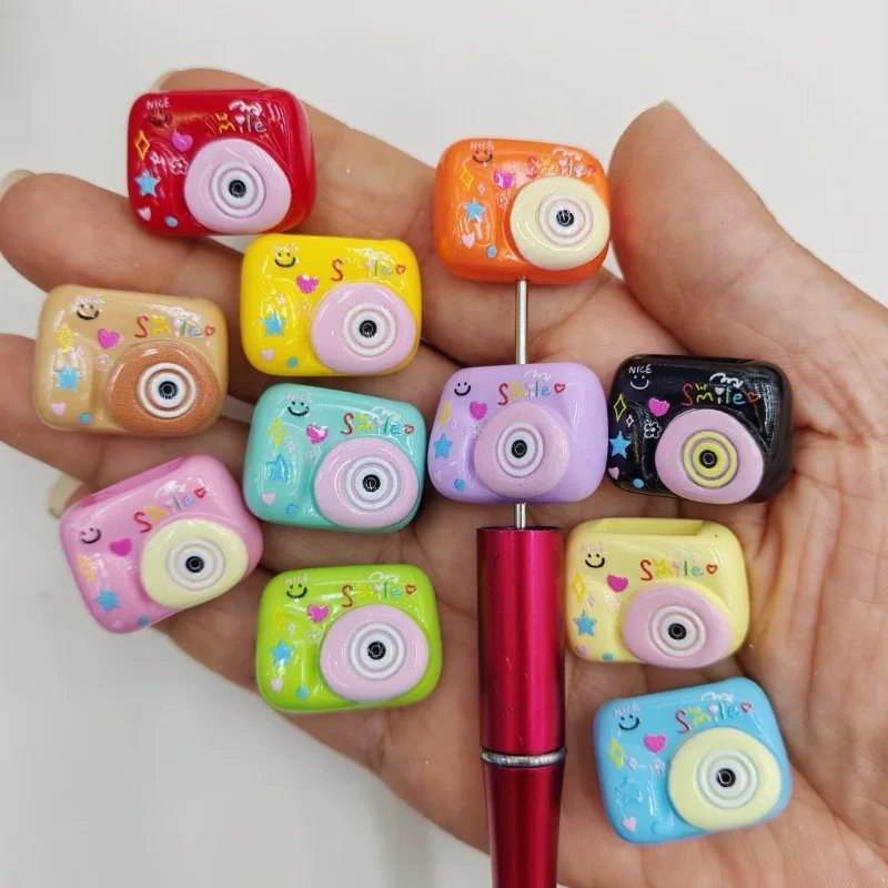 

200 шт. 19*25 мм бусины для камеры с улыбкой, сделай сам, ручная работа, ручка из бисера, изготовление бисера для ювелирных изделий, ожерелье, цепочка для телефона, кулон, аксессуары