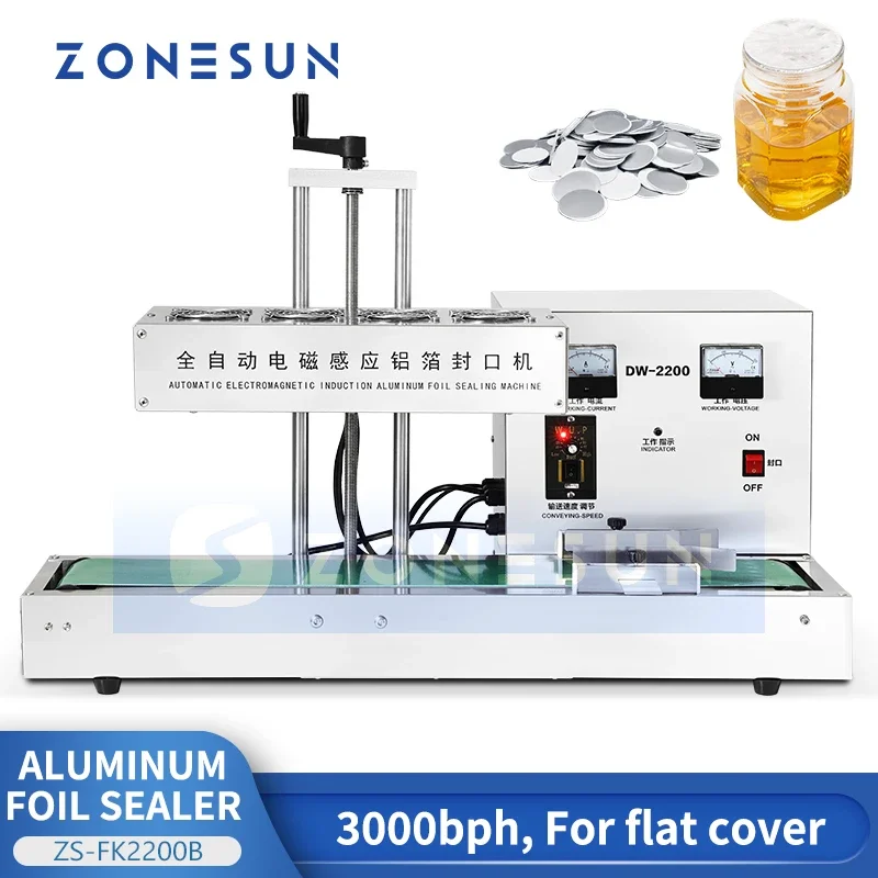 ZONESUN ZS-FK2200B Aluminum Foil Bottle Cap Sealing Machine
