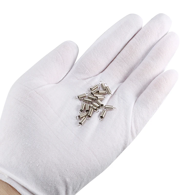 66pcs 0.4mmx3x12mm 304 Stainless Steel Dual Hook Small Tension Spring  for Marine Computer Electronics Automotive