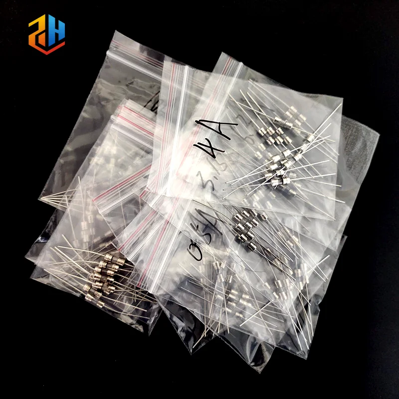 200Pcs 3.6x10mm Fast Blow Glass Tube Fuses with Pins, 250V Fast Break Circuit Breaker Assortment Kit 0.5A-10A for Electronics