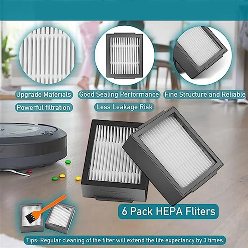 A74X-مناسبة ل اي روبوت مكانس كهربائية للكنس استبدال أجزاء I7 J7 E5 E6 I3 فرشاة رئيسية فرشاة جانبية تصفية كيس لجميع الغبار الأساسية