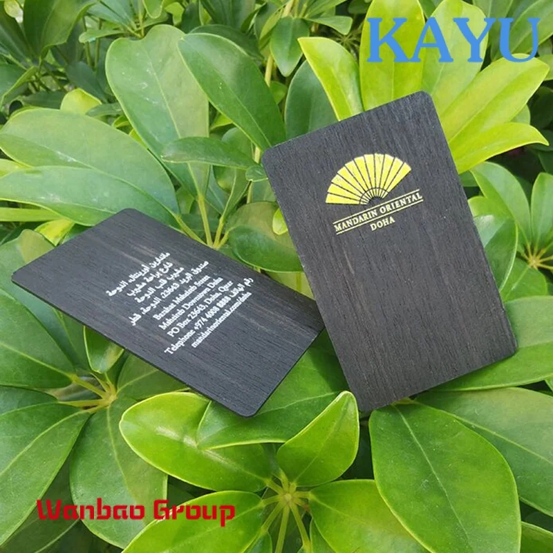 Custom  RFID IC wooden key card 13.56 mhz f08 chip visit card bamboo nfc tap cherry wood chips ID magnetic wooden business card