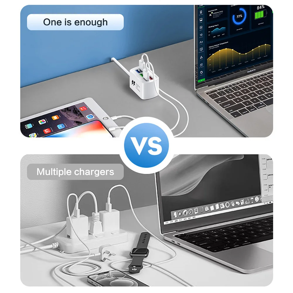 USB Power Strip 6USB Phone Charger Universal Adaptor Multi Port Charging Head Socket EU US Plug Wall Charger Socket HUB Splitter