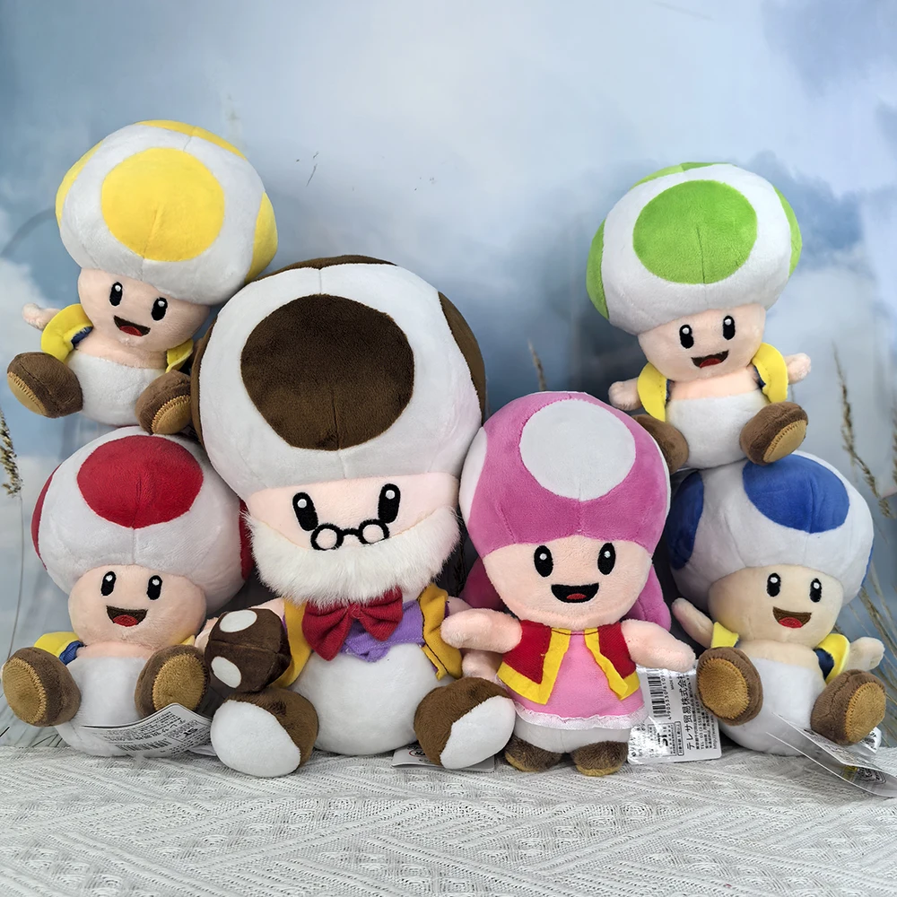 

6 Styles Super Kinopio Mushroom Toad Toadette Ette Grandpa Stuffed Animal, Switch Game Odyssey Maker Wonder Plush soft Toy Doll